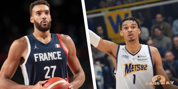 Les basketteurs français Rudy Gobert et Victor Wembanyama
